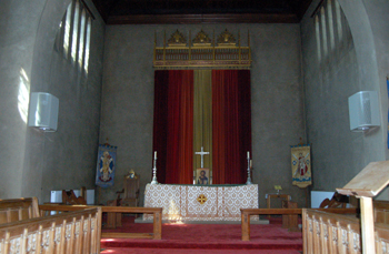 The altar and east end of the chancel June 2010